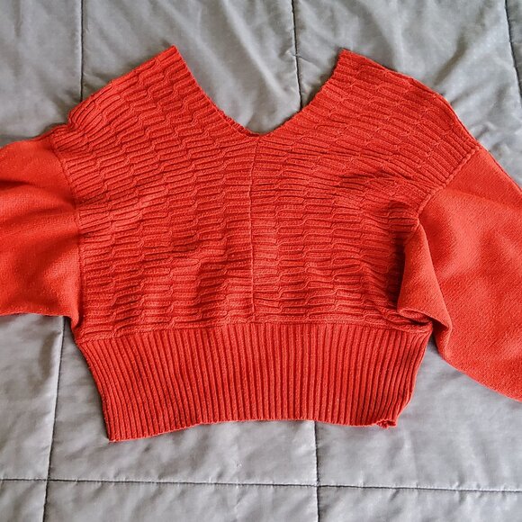 Vintage Boutique Cropped Oversized knit loose fit Cozy Bohemian Chunky Sweater - Picture 11 of 16